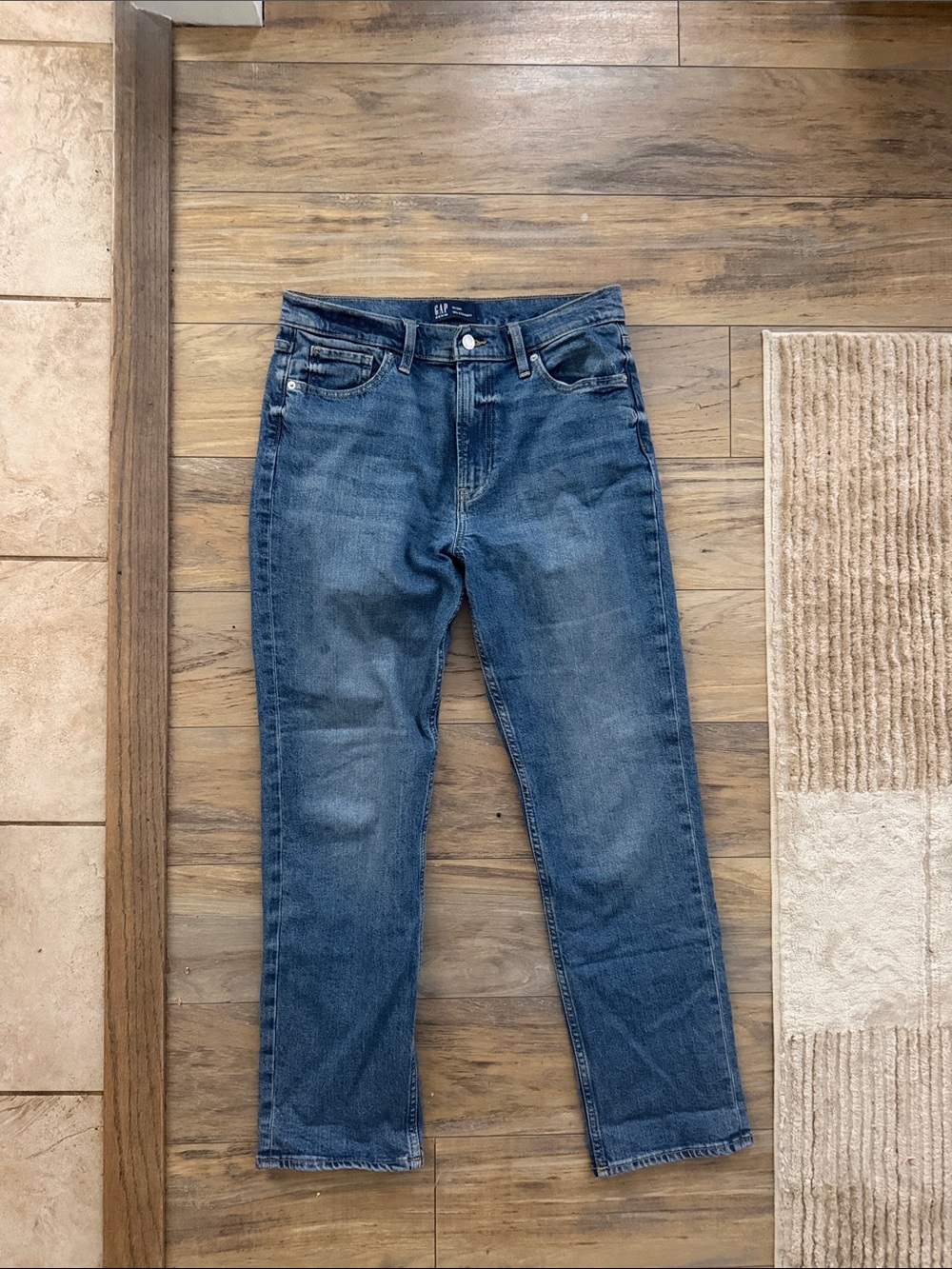 GAP Medium Wash Straight-Leg Jeans